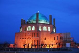 گنبد سلطانیه زنجان در شب+عکس