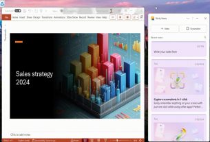 پیش نمایش نسخه‌ی جدید Sticky Notes در کنار برنامه PowerPoint