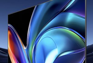 تلویزیون هایسنس Vidda NEW S100 Pro درحال نمایش طرح گرلفیکی رنگی
