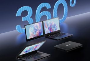 لپ تاپ acemagic x1 با دو نمایشگر افقی ۳۶۰ درجه باز می شود