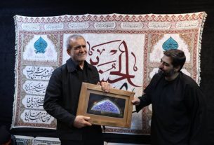 مجید بنی‌فاطمه هدیه‌ای ویژه به رئیس‌جمهور منتخب پزشکیان اهدا کرد