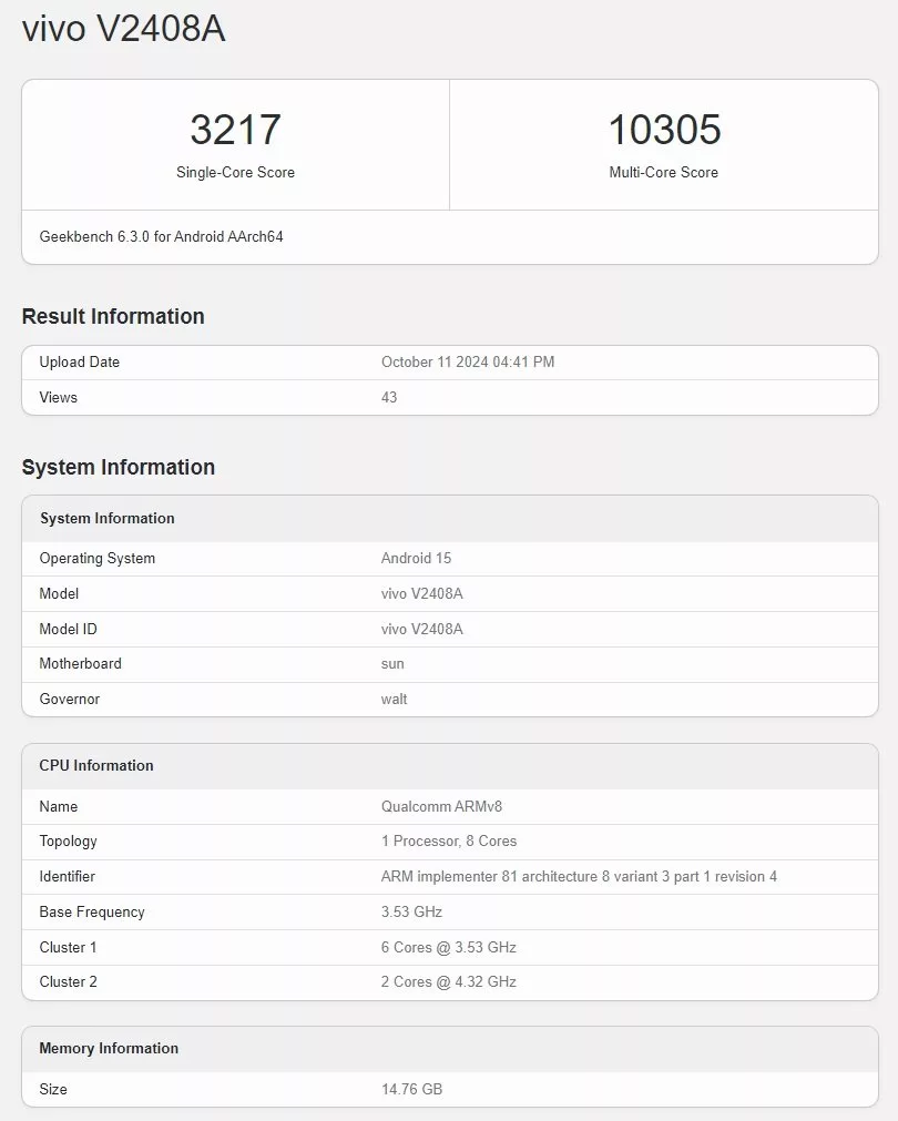 Snapdragon 8 Gen 4 benchmark